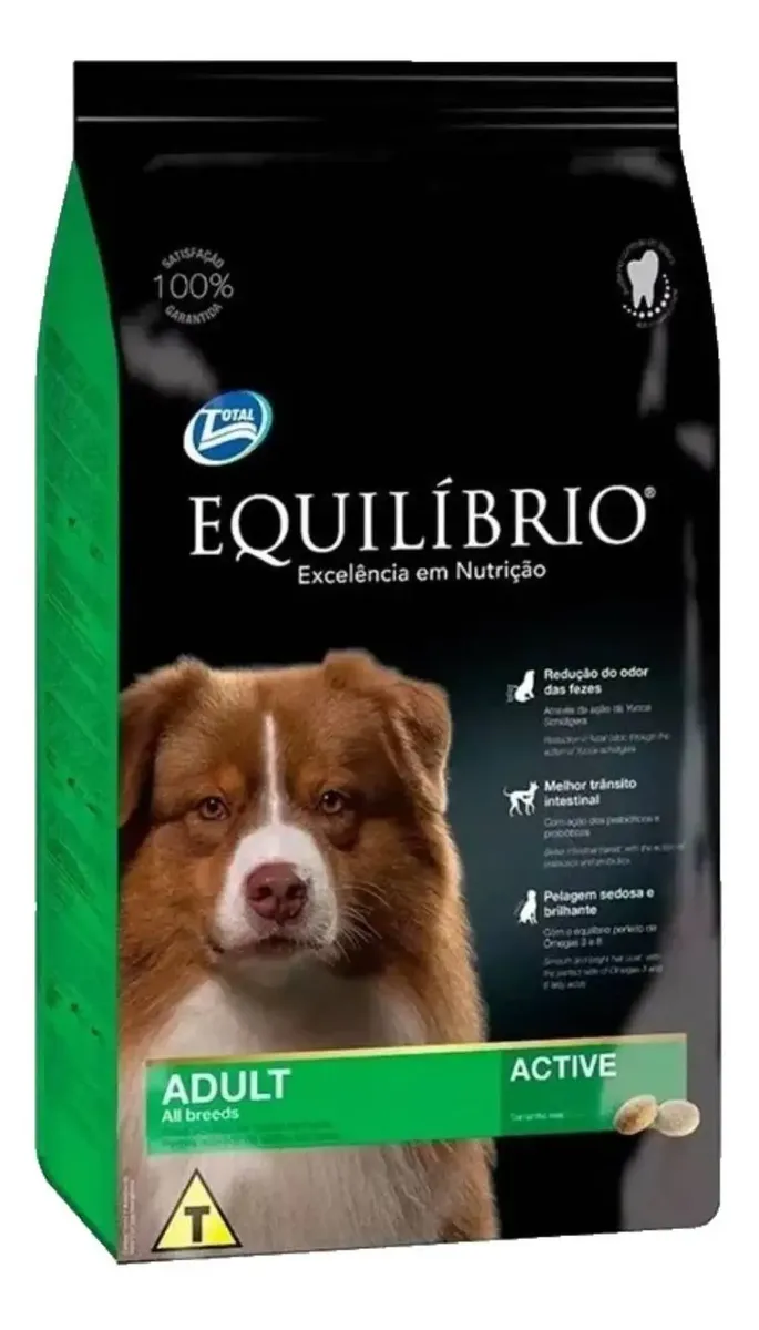 Equilíbrio Active Total Alimentos De 18kg Para Perro Adulto Raza Mediana Sabor Pollo